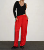 LNA Silky Wide Leg Pant - Red