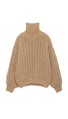 Anine Bing Iris Turtleneck Sweater - Camel