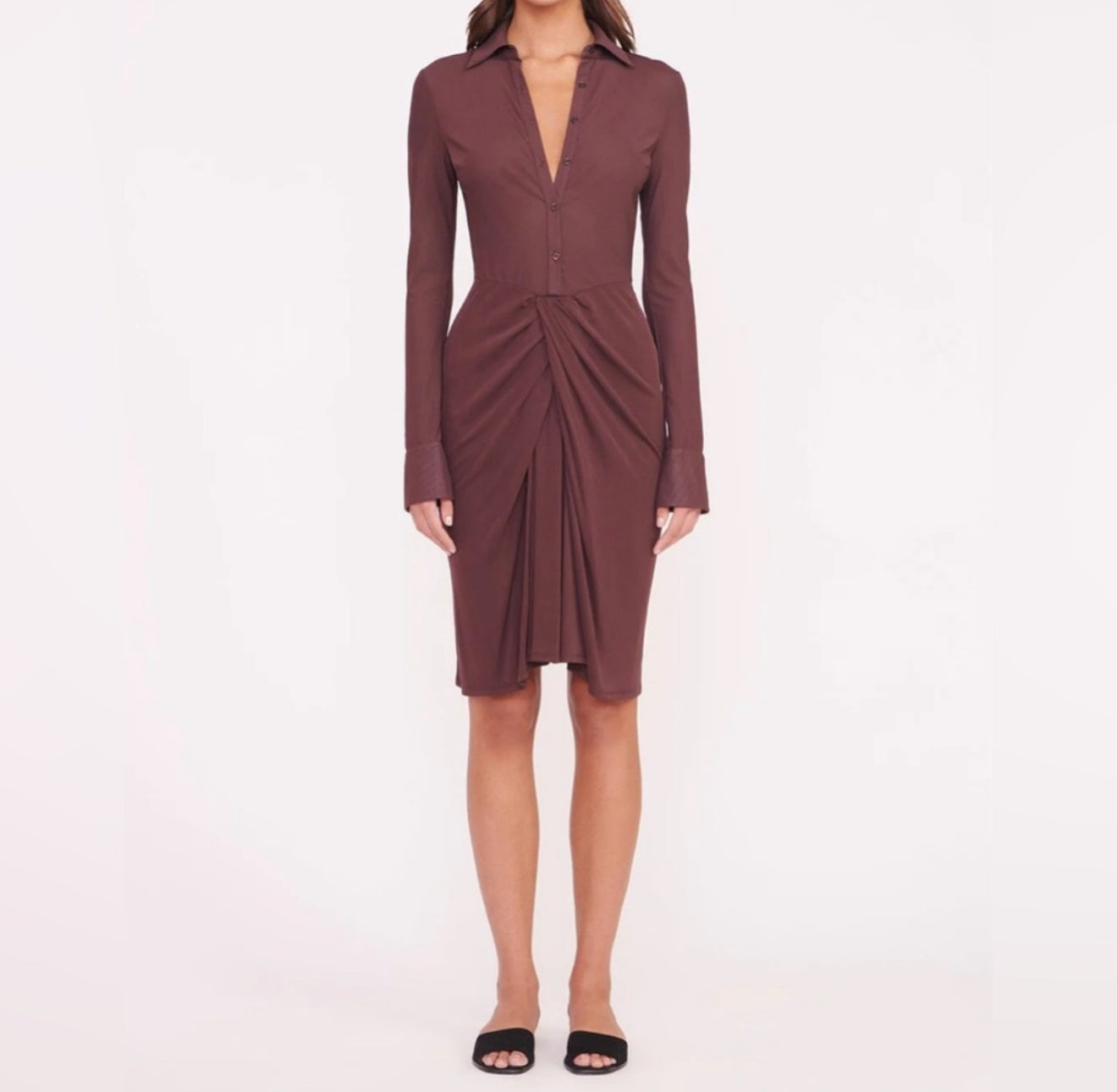 STAUD Brendan Dress - Bark