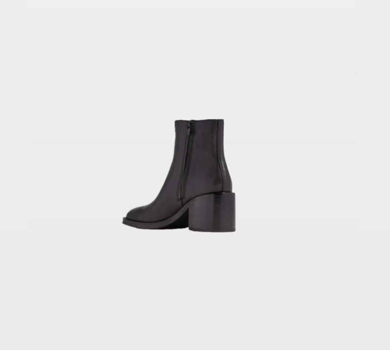 Loeffler Randall Blakely Square Toe Mid Heel Boot - Black