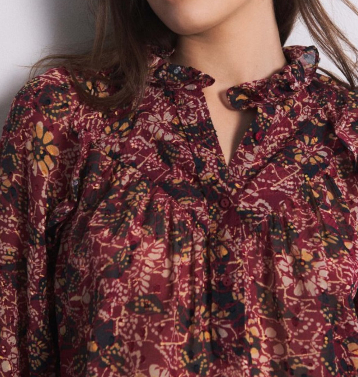 ba&sh Gaelle Blouse - Bordeaux