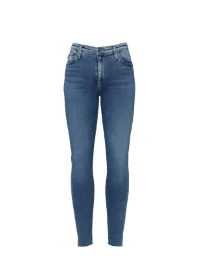 AG Jeans The Farrah High Rise Skinny Ankle - Mastic