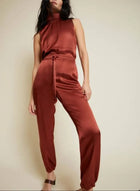 Nation Ltd Del Rey Sateen Pants - Rust
