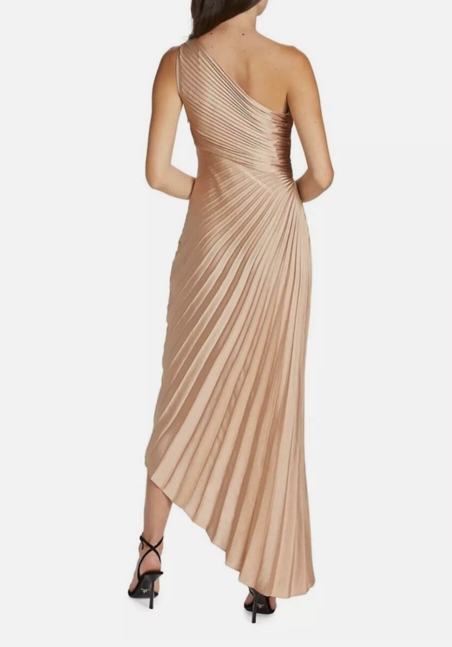 A.L.C. Delfine Pleated One-Shoulder Dress