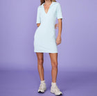 Monrow Terry Cloth Polo Dress - Sea Foam