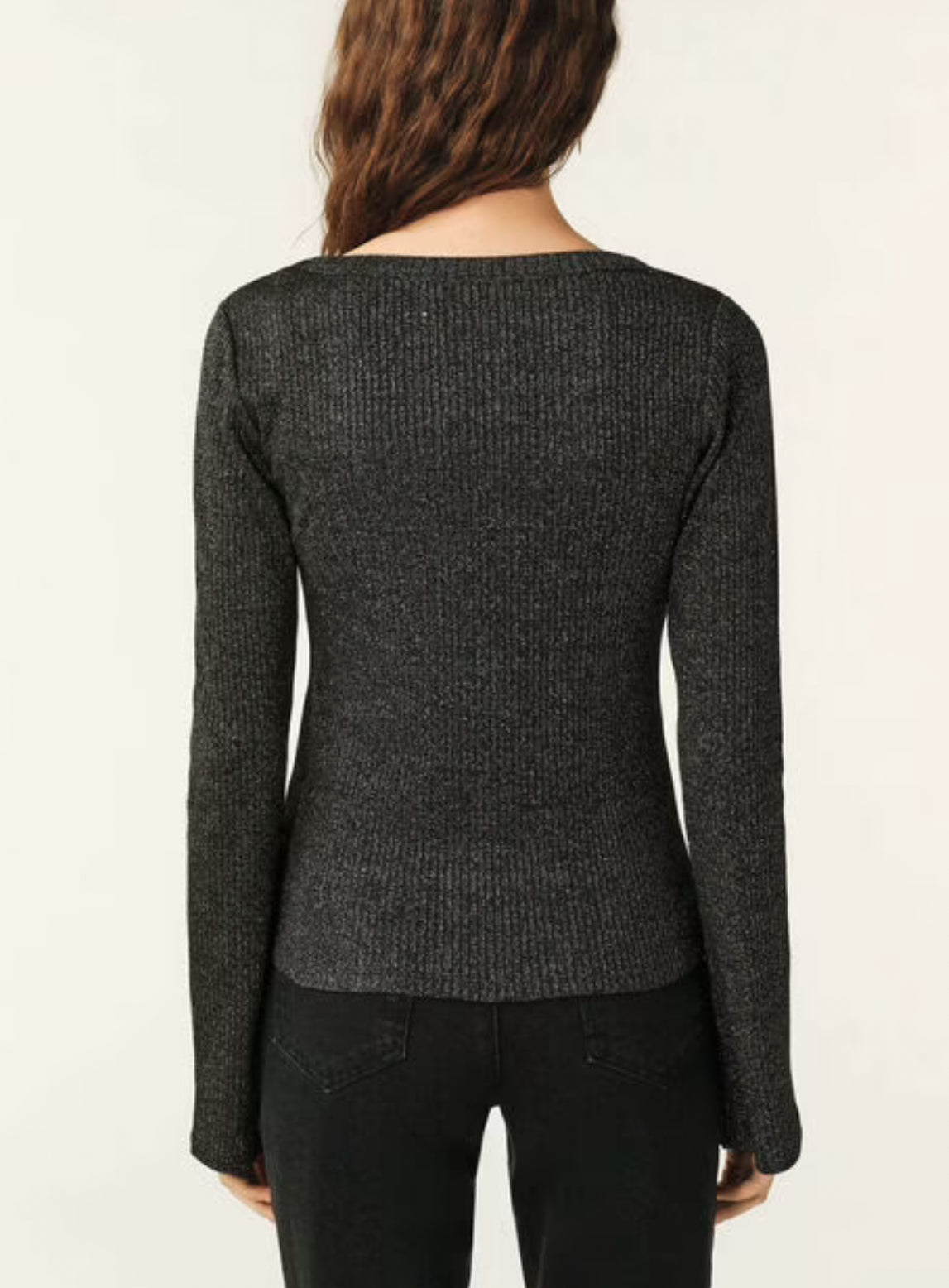 ba&sh Long-Sleeved T-Shirt - Lily Grey