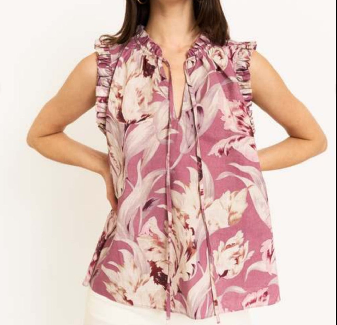 Christy Lynn Nora Top - Calla Lilly Pink