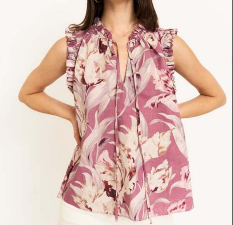 Christy Lynn Nora Top - Calla Lilly Pink