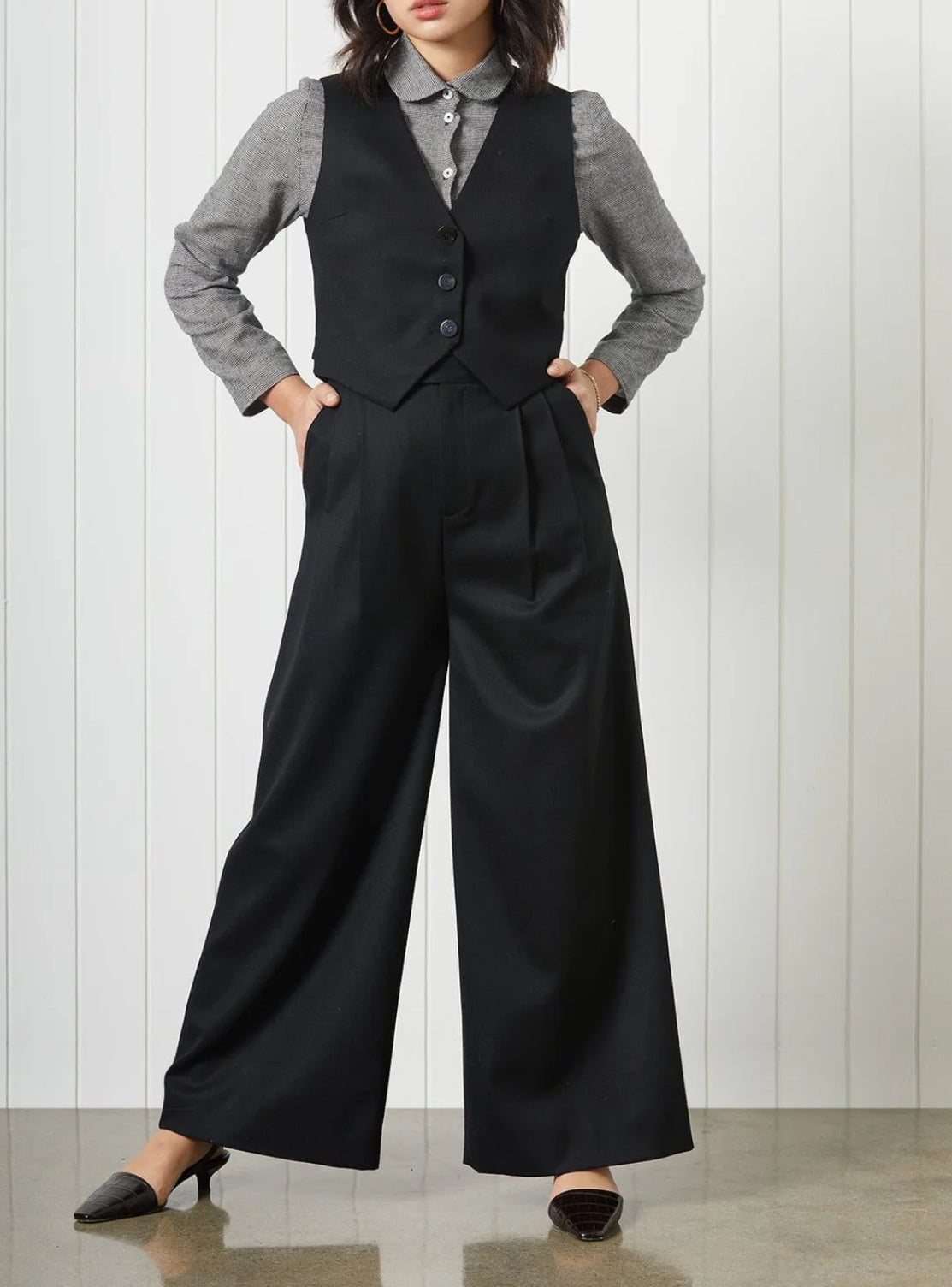 Christine Alcalay Amanda Wool Pant - Black