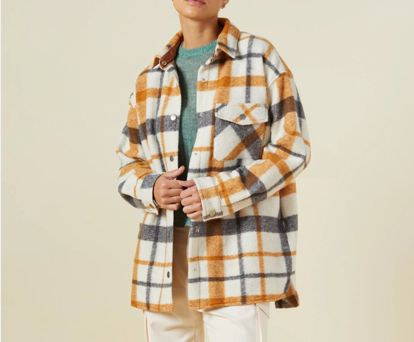 Monrow Plaid Shacket