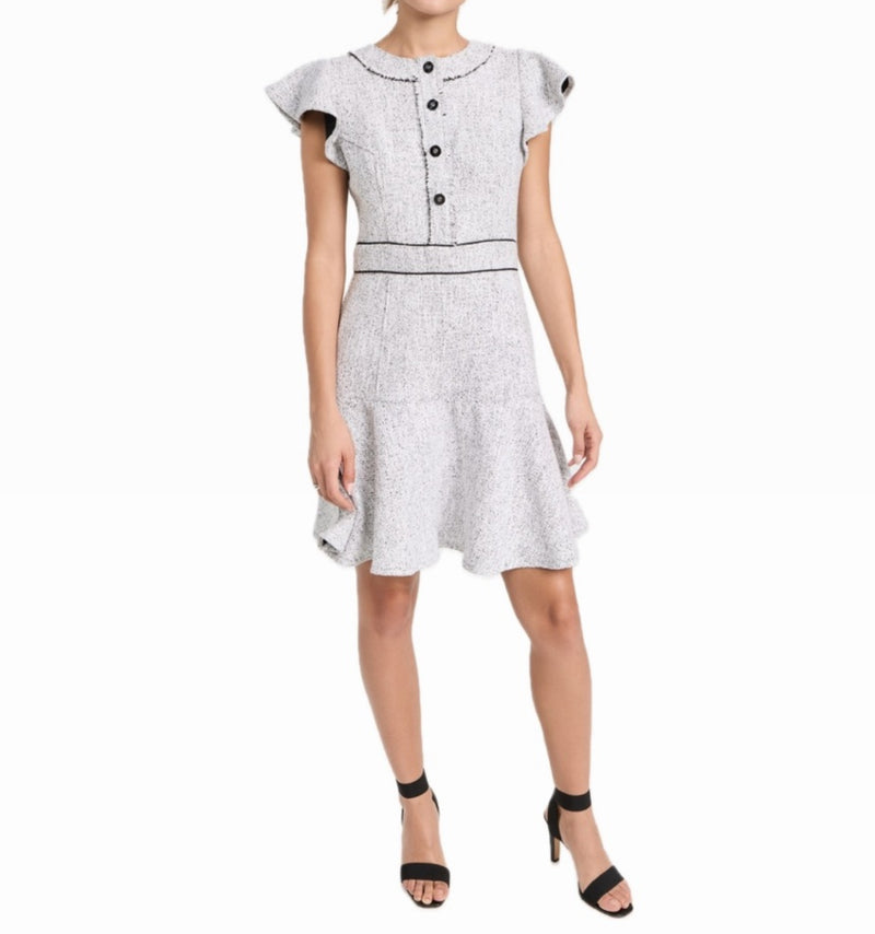 Shoshanna Connie Dress - Winter White/Jet