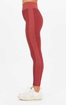 The Upside Ribbed Seamless Midi Pant - Sangria