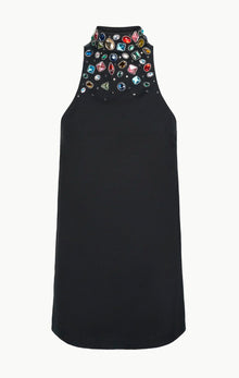 STAUD Finn Dress - Black Celestial