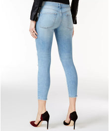 DL1961 Florence Crop Mid Rise Instascuplt Skinny Ripped Jeans - Clifton