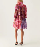 aje. Vision Smock Mini Dress - Kaleidoscopic Rose