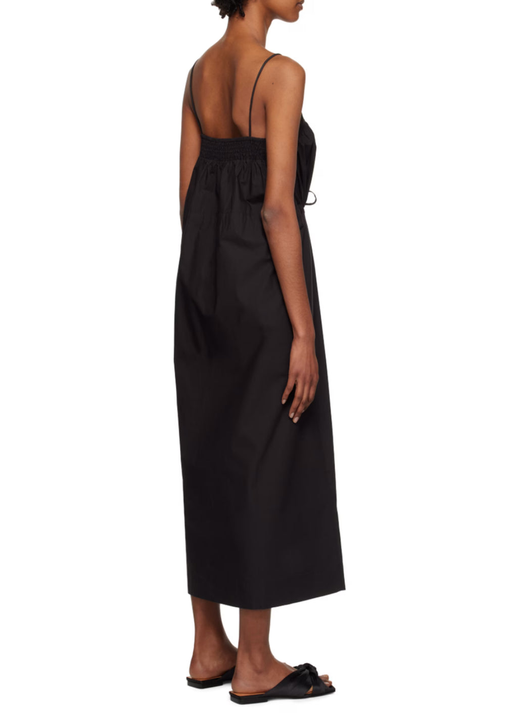 GANNI Black Strap Maxi Dress - Black