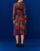 Farm Rio Midi Dress - Rainbow Hearts