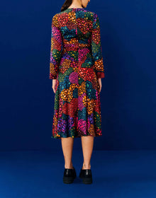 Farm Rio Midi Dress - Rainbow Hearts