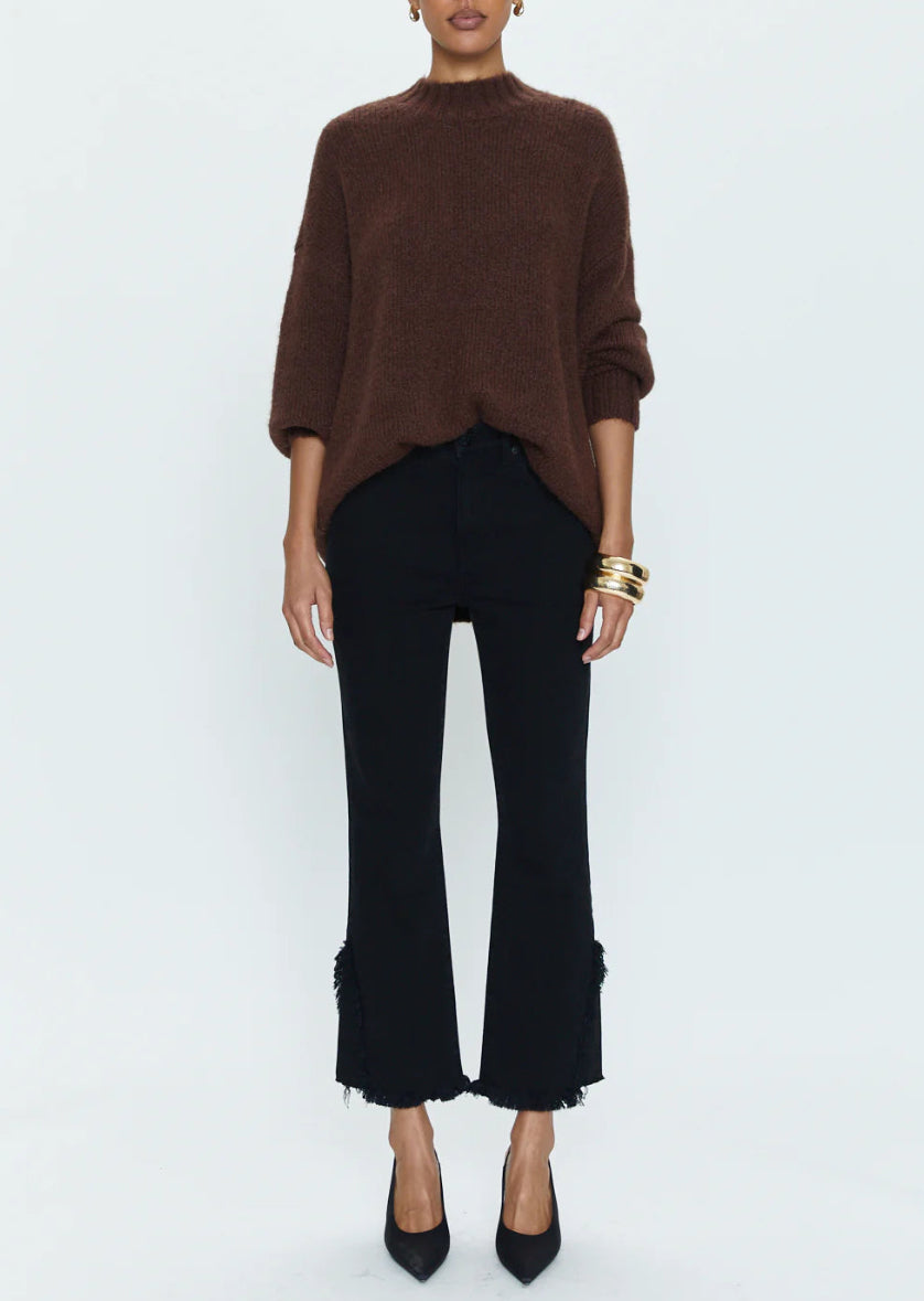 Pistola Lennon Frayed Crop - Blackbird