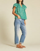Trovata Clover Blouse - Spirulina Flower