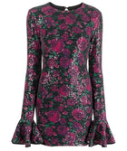 Rotate Birger Christensen Sequin Embellished Floral Minidress - Bold Rose