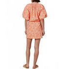OLIVIA by livro Freda Top - Orange Checkerboard