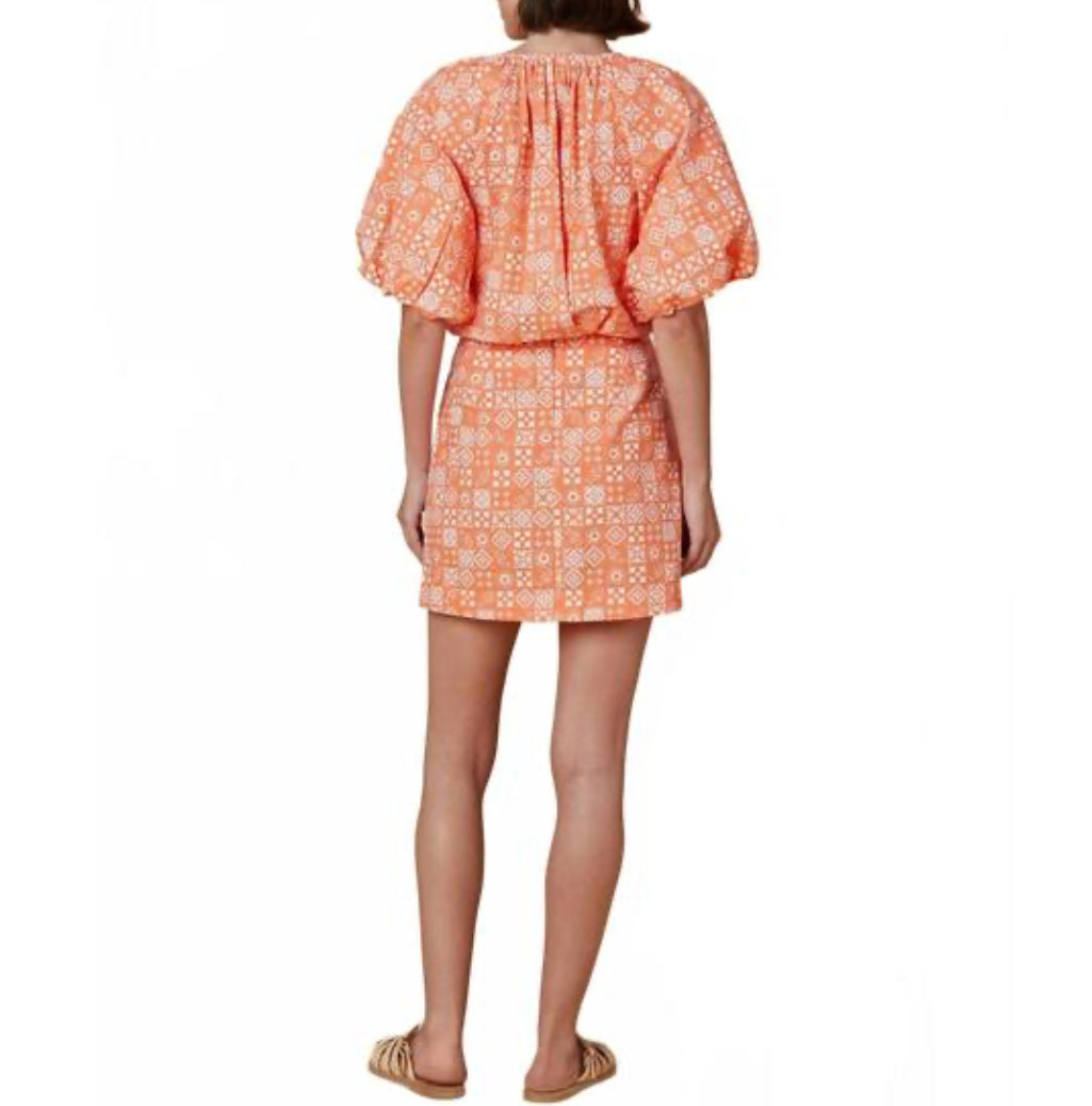 OLIVIA by livro Freda Top - Orange Checkerboard