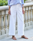 Frank & Eileen Wexford Wide-Leg Linen Pant - White