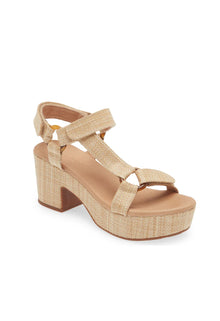 Chocolat Blu Gilroy Platform Sandal - Natural Raffia