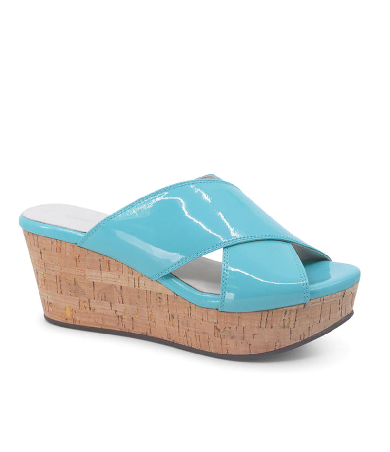 Chocolat Blu Winner Wedge - Patent Aqua