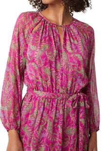 MISA Los Angeles Leila Dress - Fuschia Paisley