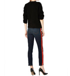 Etienne Marcel Mid Rise Side Striped Cropped Skinny Jeans