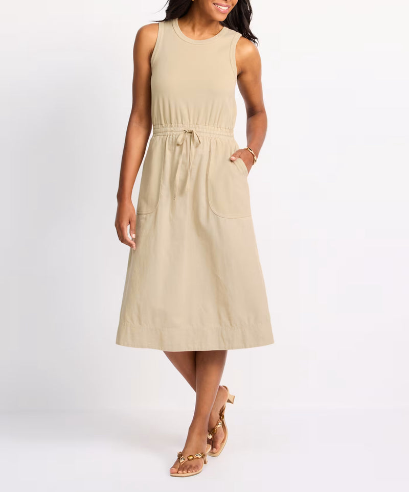 Michael Stars Wilhelmina Sleeveless Dress - Natural