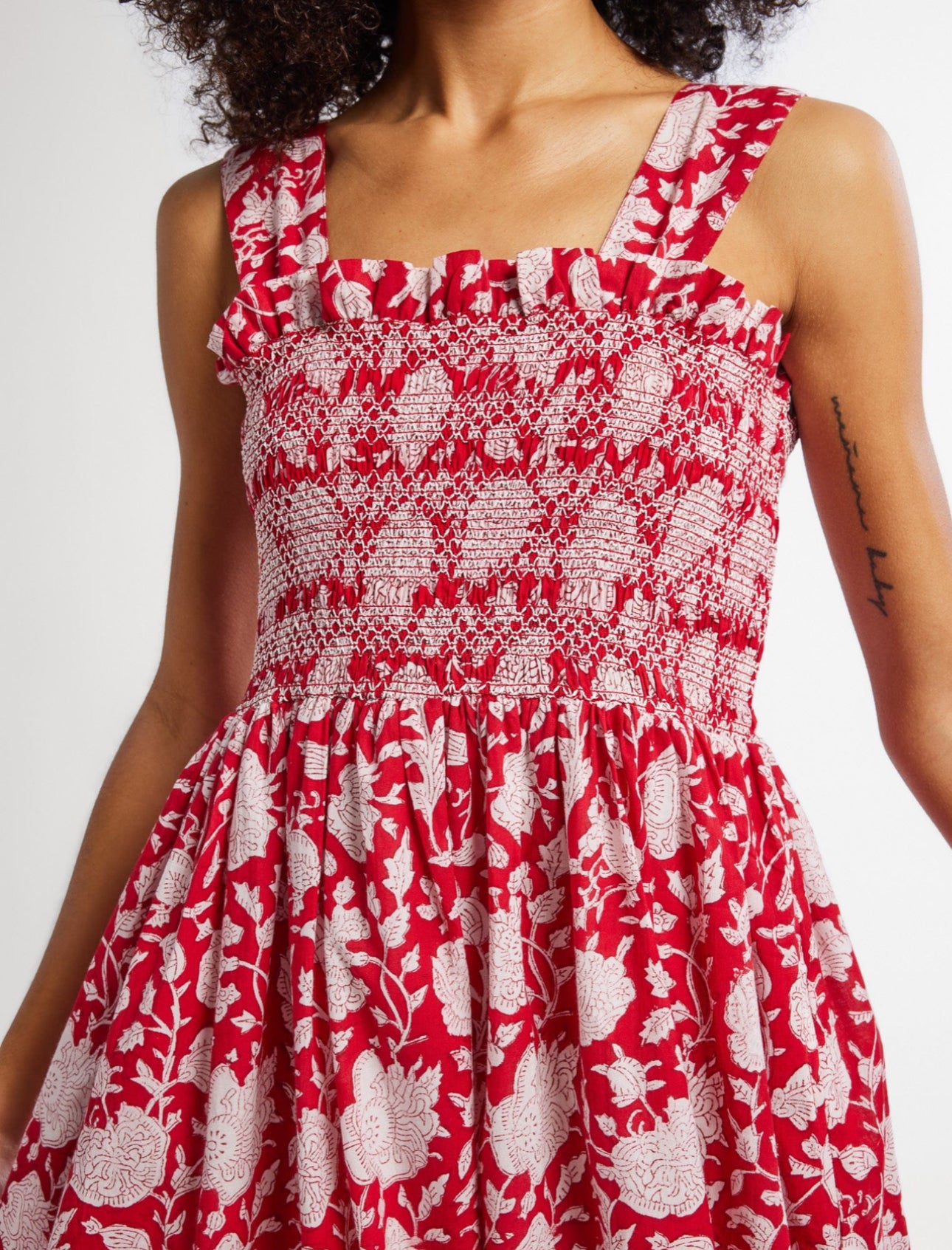 MILLE Garden Dress - Red Zinnia