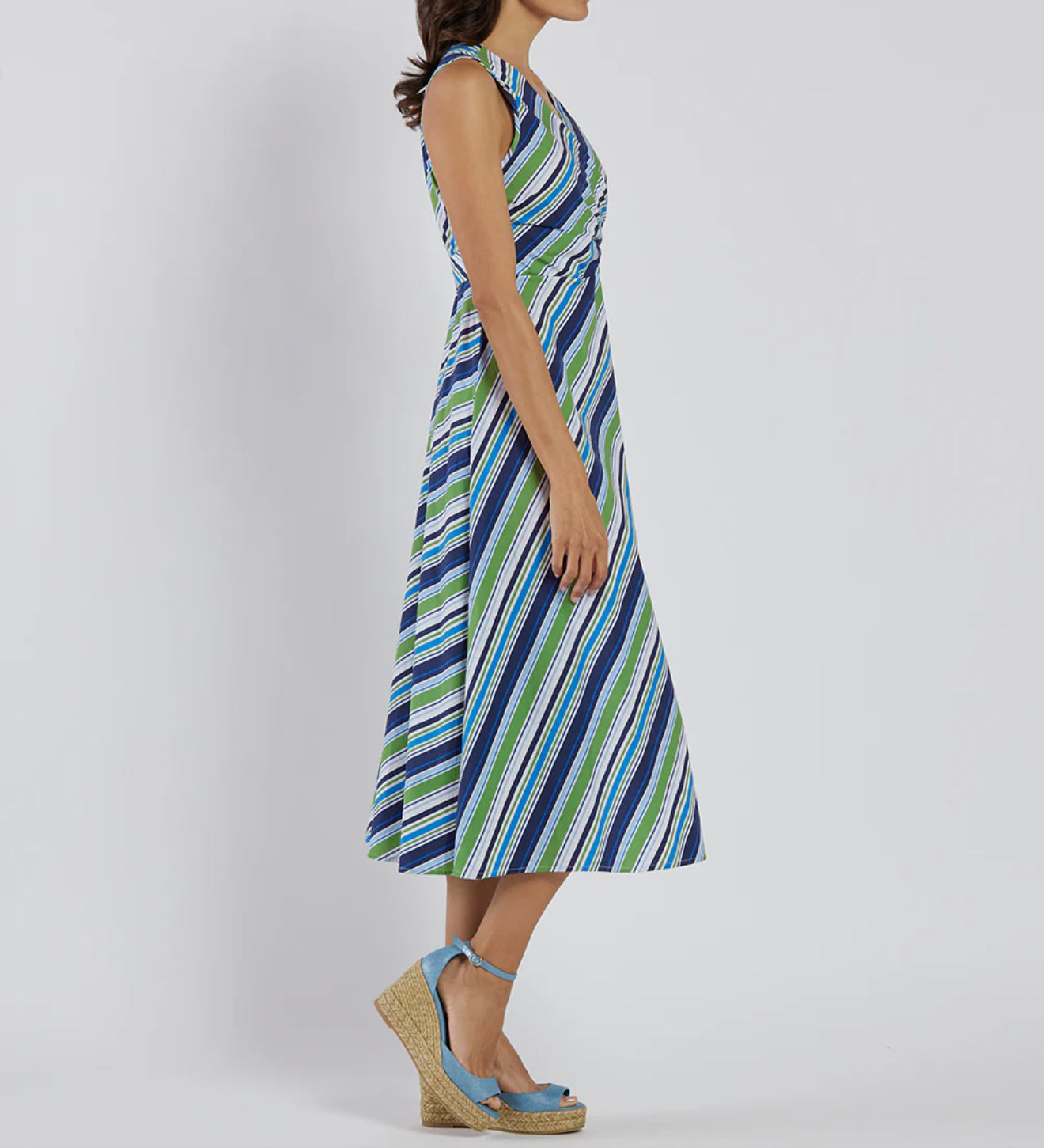 Jude Connally Easton Dress Stretch Poplin - Umbrella Stripe Navy