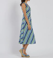 Jude Connally Easton Dress Stretch Poplin - Umbrella Stripe Navy