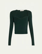 SIMKHAI Giuliana Sweetheart Top - Emerald