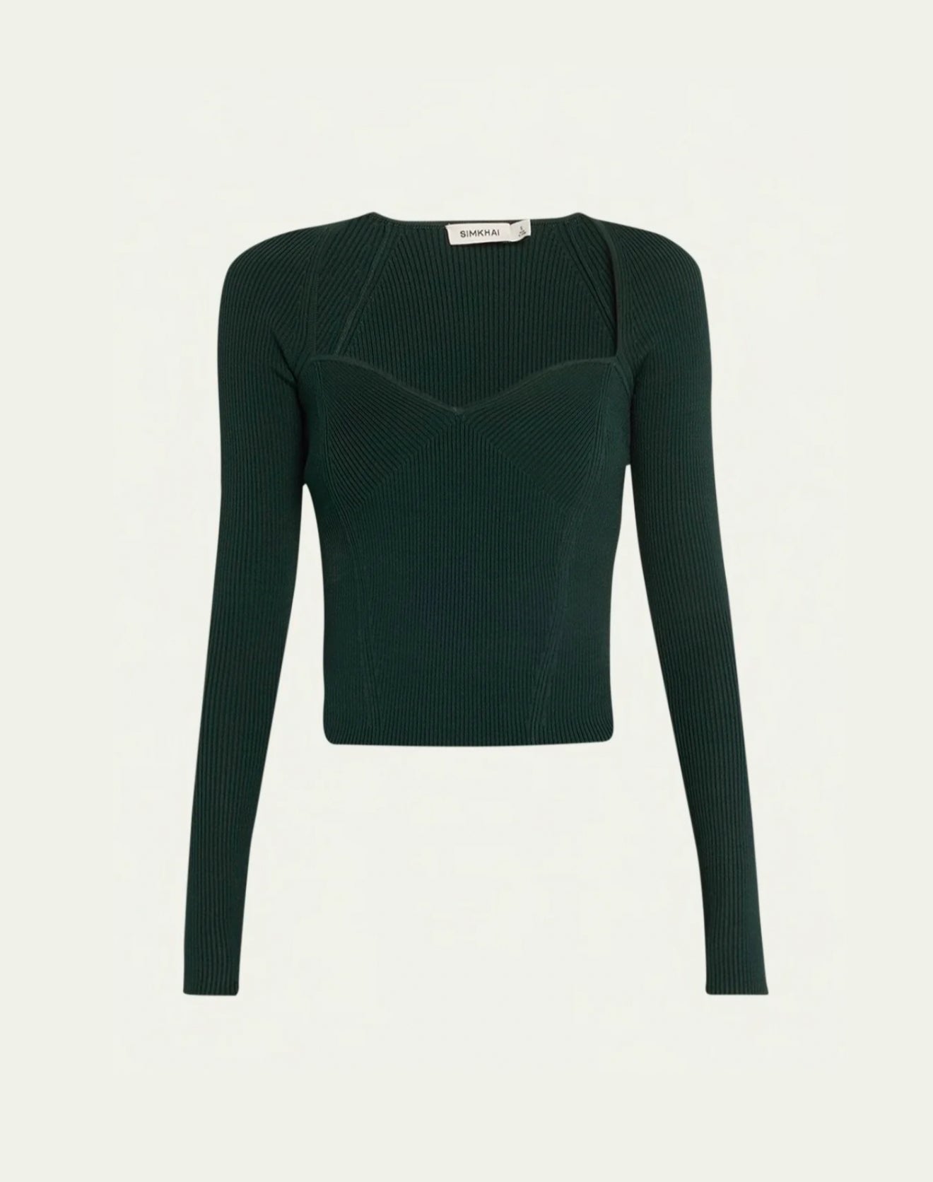 SIMKHAI Giuliana Sweetheart Top - Emerald