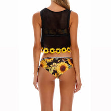 Agua Bendita Sunshower Print Brit Crop Top - Black