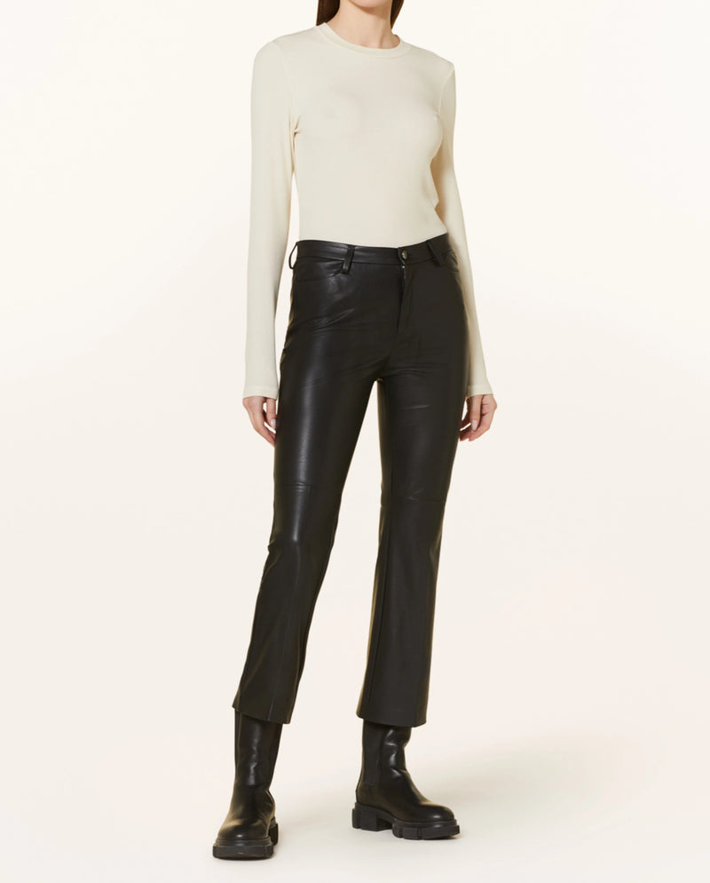 MAC Aida Kick Veagan Leather Pant - Black