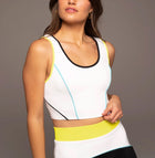MICHI Flashed Crop Tank - Citron