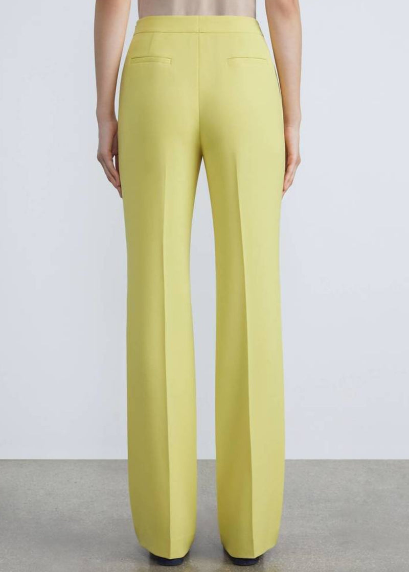 Lafayette 148 Gates High Rise Flare Pants - Bright Citrine