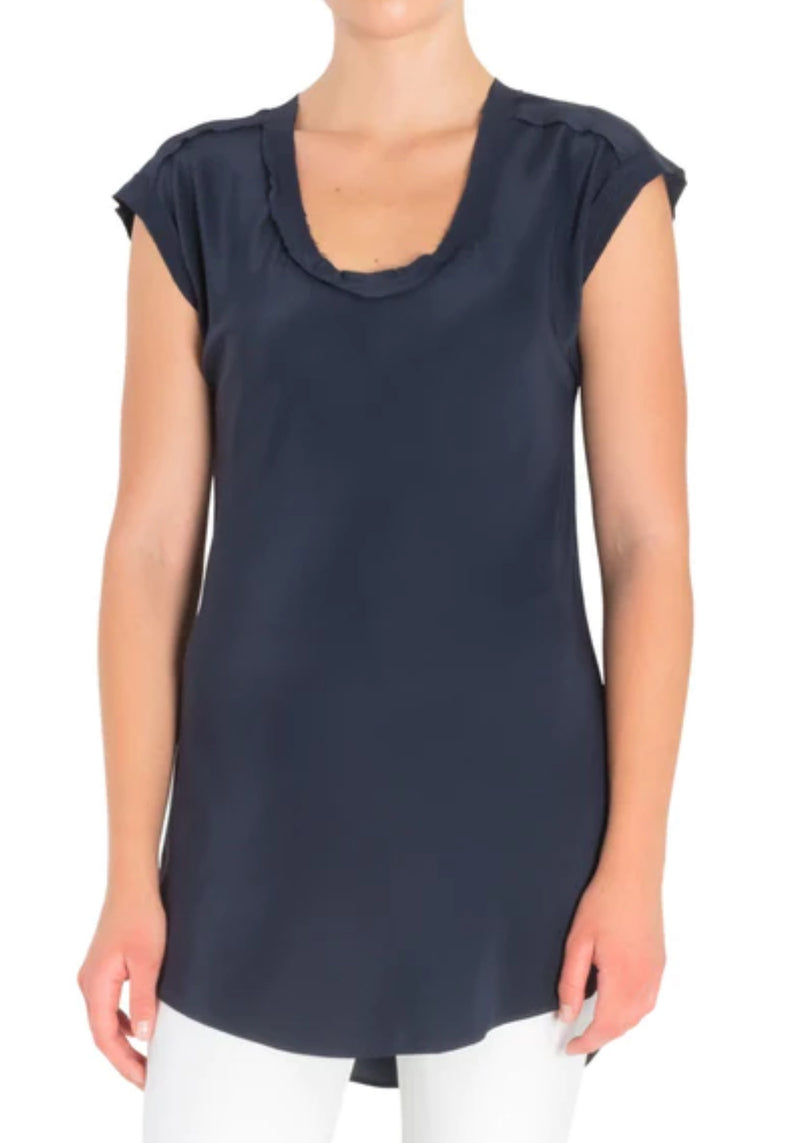 Elaine Kim Silk Rina Bias Tunic - Ink