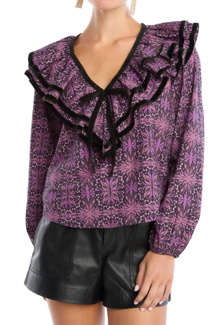 Allison New York Belinda Blouse - Plum Kaleidoscope