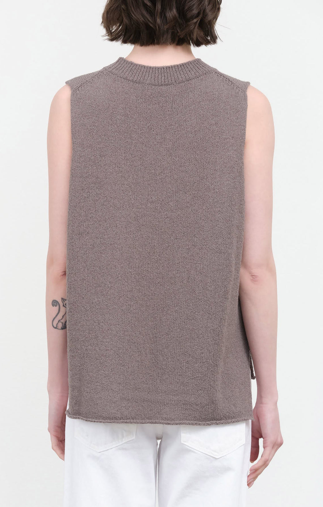 Evam Eva Wool Lily Vest - Otter Gray