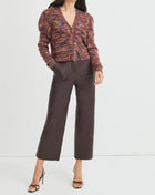 Veronica Beard Amosa V Neck Cardigan - Burgundy