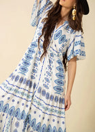 Hale Bob Hania Button Maxi Dress - Blue