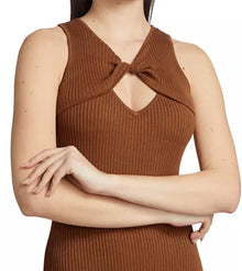 dh New York Addison Rib-Knit Midi Dress - Chestnut