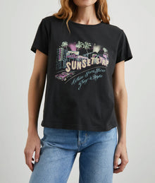 Rails The Classic Crew T-Shirt - Sunset Strip Washed Black