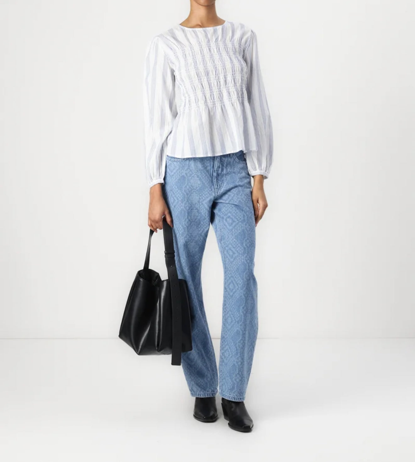 ICHI Rebekka Blouse - Cloud Dancer